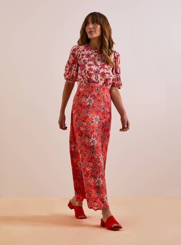 Buy Everbelle Patchwork Floral Bow Back Maxi Dress 8 Dresses Argos